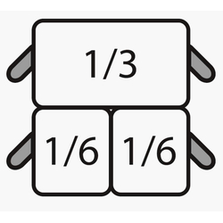 SARO E7/CPCEXF Nudelkorb-Set: 2 x 1/6 GN + 1 x 1/3 GN