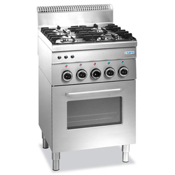 SARO Gasherd mit Elektrobackofen, 4 Brenner 600 Line Modell G4SFE6