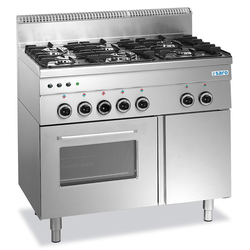 SARO Gasherd mit Gasbackofen, 6 Brenner 600 Line Modell G6SFA6