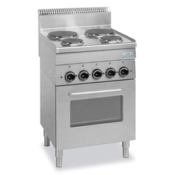 SARO Elektroherd mit Elektrobackofen, 4 Platten 600 Line Standmodell E4F6