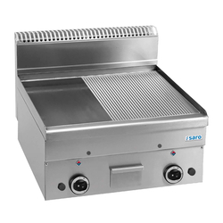 SARO Gasgrillplatte 1/2glatt 1/2gerillt Tischmodell GFT66LR