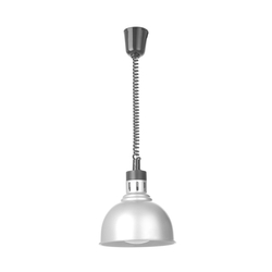 Hendi Höhenverstellbare Wärmelampe, kuppelförmig, Silber, 230V/250W, ⌀250x(H)207mm