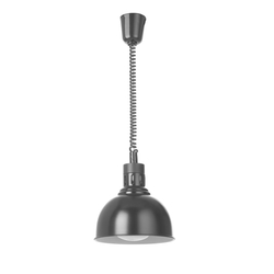 Hendi Höhenverstellbare Wärmelampe, kuppelförmig, Schwarz, 230V/250W, ⌀250x(H)207mm