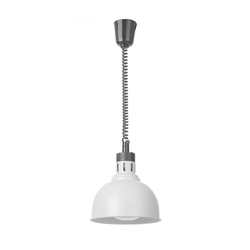 Hendi Höhenverstellbare Wärmelampe, kuppelförmig, Weiß, 230V/250W, ⌀250x(H)207mm