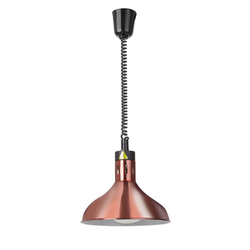 Hendi Höhenverstellbare Wärmelampe, glockenförmig, Kupfer, 230V/250W, ⌀295x(H)207mm