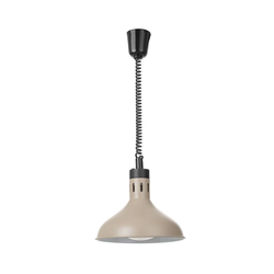 Hendi Höhenverstellbare Wärmelampe, glockenförmig, Beige, 230V/250W, ⌀295x(H)207mm