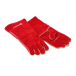 Hendi Hitzebeständige Handschuhe, Leder, Rot, 2 Stk., (L)410mm
