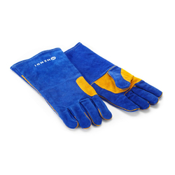 Hendi Hitzebeständige Handschuhe, Leder, Blau, 2 Stk., (L)410mm
