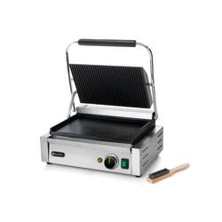 Hendi Kontaktgrill Panini, Oben gerillt, unten glatt, Grillfläche: Oben gerillt, unten glatt