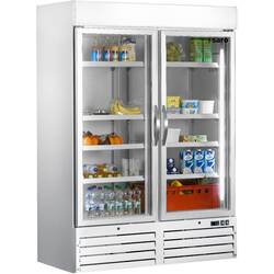 SARO Kühlschrank mit Glastür, 2-türig - weiß G 920