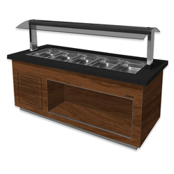 SARO Salatbar für 5x 1/1 GN, Modell PREMIUM LINE SB-K200 Walnuss