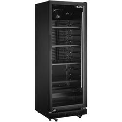 SARO Getränkekühlschrank mit Glastür - schwarz GTK 360