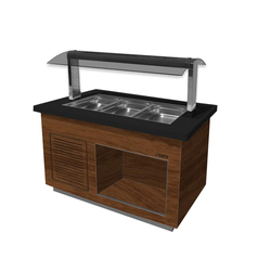 SARO Heißes Buffet Modell PREMIUM LINE SB-H130 Walnuss