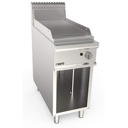 SARO Gasgriddleplatte 400 mm breit Standgerät gerillt Modell LQ / FTG2BAR