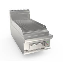 SARO Elektrogriddleplatte 400mm breit Tisch gerillt LQ
