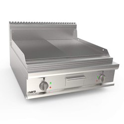 SARO Elektrogriddleplatte 800 mm breit Tisch 1/2+1/2 Modell LQ / FTE4BBM