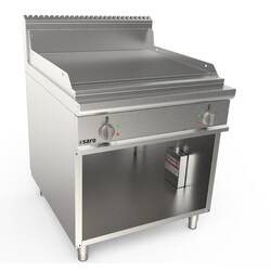 SARO Elektrogriddleplatte 800mm breit Stand gerillt LQ