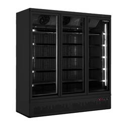 SARO Tiefkühlschrank m. 3 Glastüren GTK 1480 S schwarz