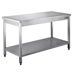 SARO Edelstahltisch zerl. Unterblatt - B 1600 x T 700