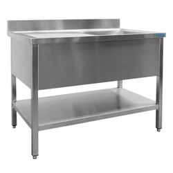 SARO Spültisch 1 Becken, rechts - B 1600 x T 600 mm