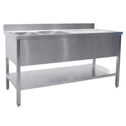 SARO Spültisch 2 Becken, rechts - B 1600 x T 600