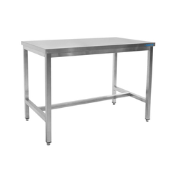 SARO Edelstahltisch ohne Unterblatt - B 1400 x T 700 mm