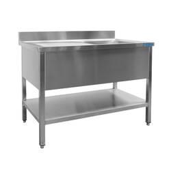 SARO Spültisch 1 Becken, links - B 1800 x T 600