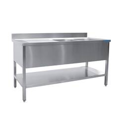 SARO Spültisch 2 Becken, rechts - B 1400 x T 700