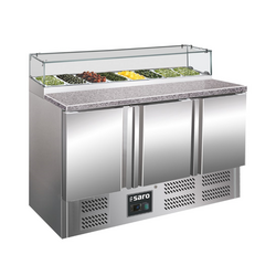 SARO Pizzatisch mit Glasaufsatz PS 300 G