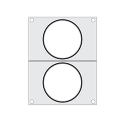 Hendi Matrize für Versiegelungsmaschine, zwei runde Behälter (ø115 mm), Ausführung: zwei runde Behälter (ø115 mm)