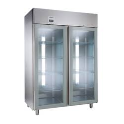 Alpeninox Umluft-Gewerbekühlschrank KU 1402 G-Z Comfort, Ausführung: KU 1402 G-Z Comfort