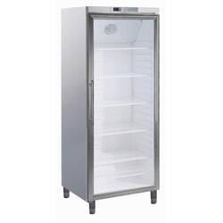Alpeninox Umluft-Gewerbekühlschrank KU 400-G CHR, Farbe: Edelstahl