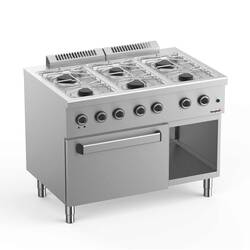 Bergman Gasherd 6 Brenner mit Elektroofen