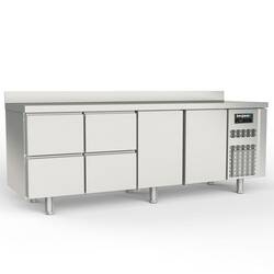 Bergman Profi-Line 700 Kühltisch 4-fach - 4 S / 2 T - GN 1/1 + AK