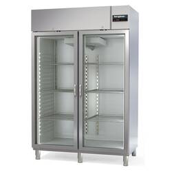 Bergman Profi-Line 1400 Gastro Kühlschrank - 2 Glastüren GN 2/1