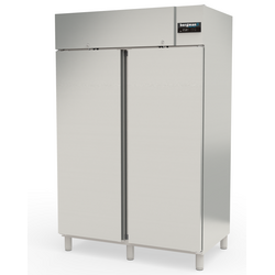 Bergman Profi-Line 1400 Edelstahl Tiefkühlschrank - 2-türig GN 2/1