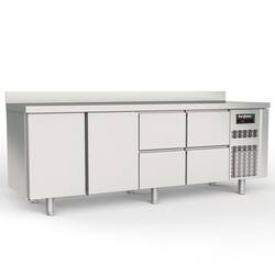 Bergman Profi-Line 700 Kühltisch 4-fach - 2 T / 4 S - GN 1/1 + AK