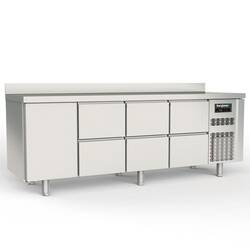 Bergman Profi-Line 700 Kühltisch 4-fach - 1 T / 6 S - GN 1/1 +AK