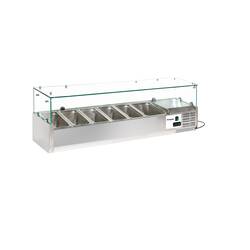 Bergman Basic-Line Kühlaufsatz mit Glasaufsatz für 4 x GN 1/3 & 1 x GN 1/2