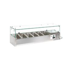 Bergman Basic-Line Kühlaufsatz mit Glasaufsatz für 3 x GN 1/3 & 1 x GN 1/2