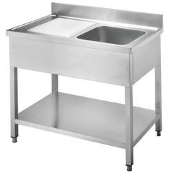 Bergman Basic-Line Spültisch 100 x 70 x 85 cm - 1 Becken rechts