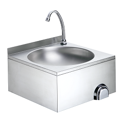 Bergman Basic-Line Handwaschbecken mit Kniebedienung - 40 x 40 x 24cm