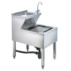 Bergman Basic-Line Handwasch-Ausgussbeckenkombination - 50 x 60 x 85 cm