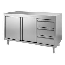 Bergman Profi-Line Arbeitsschrank 600 mit Flügeltüren & Schubl. B1200