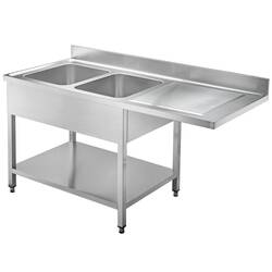Bergman Profi-Line Spültische 700 mit 2 Becken links & Plattenüberstand B1800