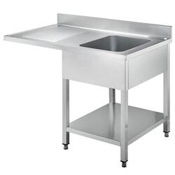 Bergman Profi-Line Spültische 700 mit 1 Becken rechts & Plattenüberstand B1800