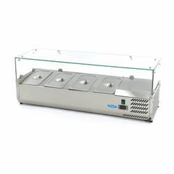 Maxima Aufsatzkühlvitrine 120 cm - 4x 1/3 GN