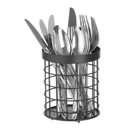 Hendi Besteckkorb, schwarz ø120x(H)150 mm