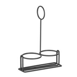 Hendi Gewürzständer, schwarz 135x65x(H)200 mm