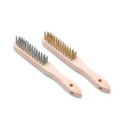 Hendi Drahtbürsten-Set aus Messing und Edelstahl - 2 Stk. 290 mm
